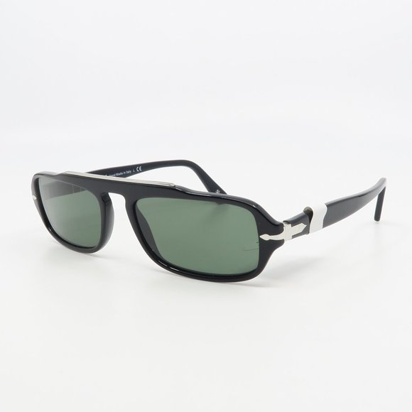 Persol PO 3262-S 95/31 New Black/Green Unisex Sunglasses 54mm with case - Picture 5 of 6